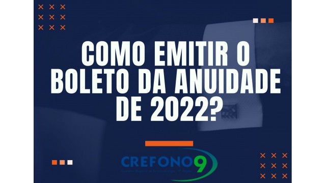 EMISSÃO BOLETO ANUIDADE 2022